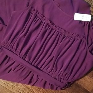 NWT Loft purple chiffon dress